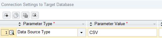 with the Parameter Value : CSV. o In one of the next properties, you can specify a folder where the CSV will be saved, when you export the data.