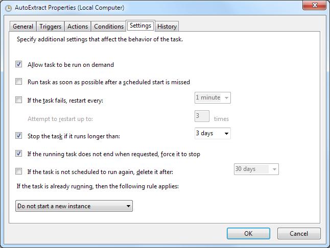 There are also settings that can be modified to provide additional control over when scheduled