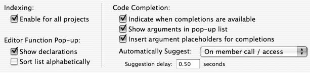 22 Chapter 1: Xcode Cycling Through Completion Matches An alternative method of code completion is to cycle through the possible matches instead of opening a completion list.