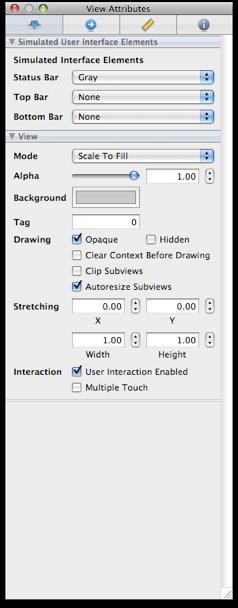 Inspector The Inspector is a 4 tabbed panel that lists details for the currently selected UI element Attributes