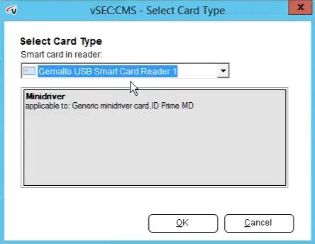 click the Detect button to allow the S-Series to detect the smart card token