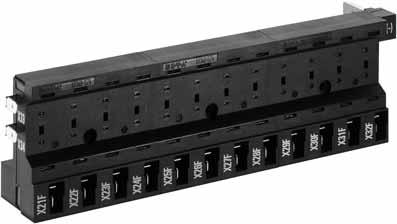 Distribution rail X80-SZ Description Distribution rail with modules connected in series. One module provides positions for magnetic or magnetic-hydraulic circuit breakers type 80-F.