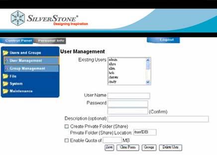 2. File Management NS312 is a sharing center for you to share your data, files, music, movies with authorized users by your own.