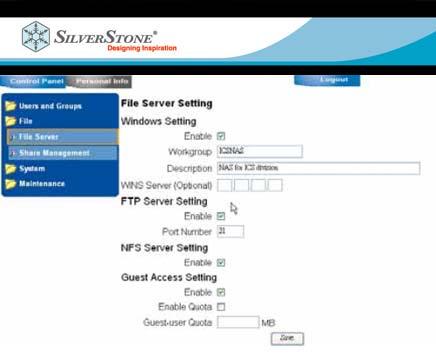 C. NFS Server Setting NFS (Network File System) is a service supported by Linux based system to let users access the