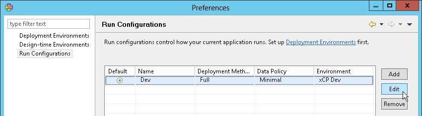 Select xdm from the list of Projects and on the Dependencies tab of the Properties panel select ECM_Extensions and ECMFunctions as dependencies.