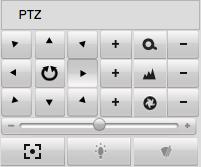 Chapter 4: Configuring PTZ Settings PTZ control panel In the Live View mode, press the PTZ Control button on the front panel, on the remote control, or choose the PTZ Control icon to enter the PTZ