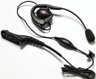 earpieces have short cords, allowing you to wear the radio on the shoulder.