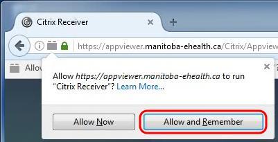 Click the Allow and Remember button to continue. 10.