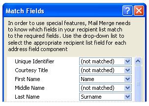 Type the content and add the fields 1. In the original label that you configured in the label main document, click where you want to insert the field. 2.
