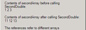 array 115 array = new int[] { 11, 12, 13 }; 116 } 117 } Set Replace array to each