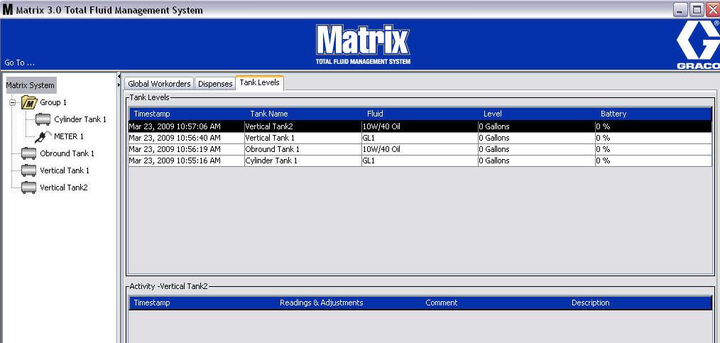NOTE: When the system is in Operation mode the Group(s) you created are listed on the Matrix System panel of the Main Operation screen (FIG. 133).