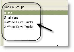 The name(s) of the vehicle group(s) you created in Step 3 (above) is added to the list of vehicle
