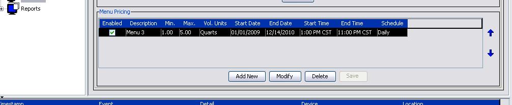 Menu order can be changed by clicking the up or down arrow in the first column (circled in FIG. 177) and entering a desired position number in the list.