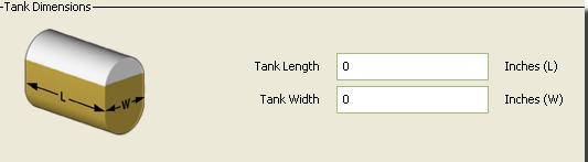 Cylindrical and obround tanks use the tank dimensions to calculate tank volume. 1.