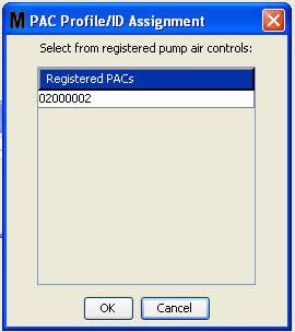 After you have named the PAC, click the link button. The Profile/ID Assignment screen shown in FIG. 114 displays.