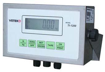 COMPLETE MANUAL WEIGHING INDICATOR TI-1200 and TI-1200-S TI-1200 with rechargeable battery.