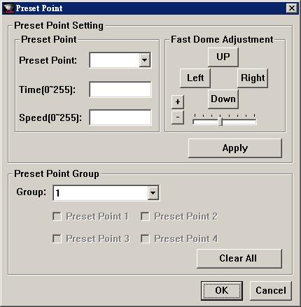 There are four groups and each group contains four combinations of presets. Chapter 5-3. NVR Software 2.2 Status Panel NVR Software 2.