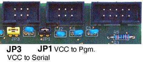PCI Host Controller 14a Hardware Reference 10 Configuring the PCI Host Adapter JP1 VCC to programming header J1 (10) Insert jumper JP1 to connect the programming header J1 (10) to VCC.