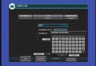The default sequence will cycle through all 4 channels, Sequence setup allows the operator to define a custom sequence