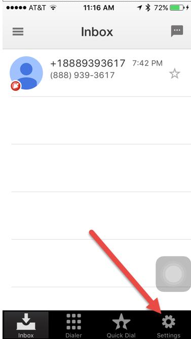 icon s appearance anytime): Once inside the Google Voice cell phone app,