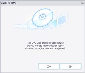 When using a DVD-R r DVD+R disc, use a blank disc (a disc n which n data has been written). Yu cannt use a DVD-R r DVD+R disc n which data has already been written. 3. Click Create DVD!