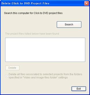 Deleting Unnecessary Prject Files When creating DVDs with Click t DVD, several large files are created and saved n yur hard disk besides prject files (such as imprted mvie files and temprary files).