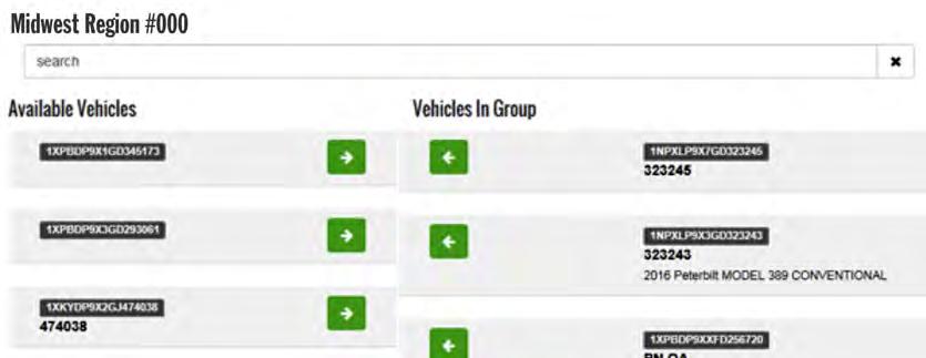 Managing Vehicle Groups Select the gray edit button next to the Vehicle group you wish to edit.