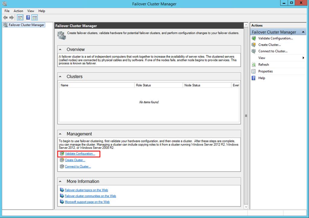 29. In the Failover Cluster Manager dialog