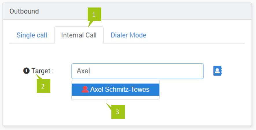 The ACD first selects you as the user. As soon as you have accepted the call, the connection to the desired destination will be established.