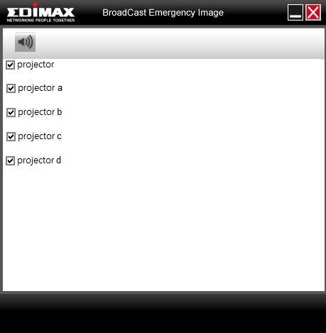2-7 Broadcast With this function, You can broadcast some specific content to more than one Projector Servers on your network.