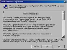 4. Click Yes to accept the software license agreement and proceed with the installation process. 5.
