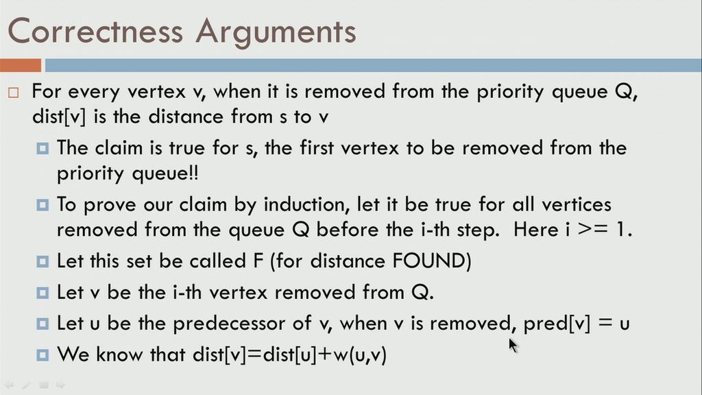 (Refer Slide Time: 20:07) We know have to conclude that the algorithm is indeed correct and we have a sequence of correctness arguments.