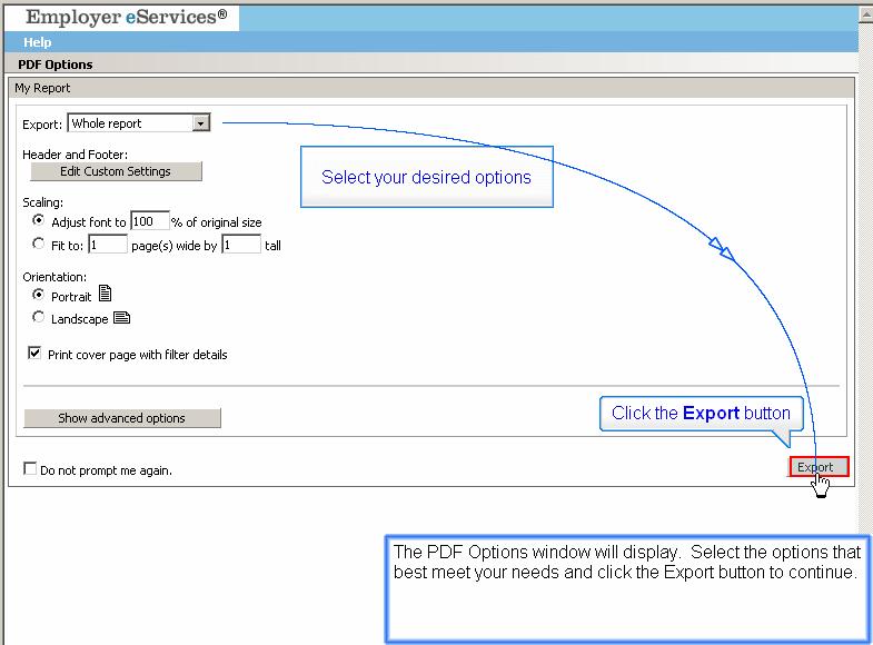 Slide 16 - Slide 16 Select your desired options Click the Export button The PDF Options window will