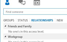 How to create a new contacts group 1. In the Lync main window, select the Contacts icon 2. Click the Add a Contact icon on the far right 3. In the drop-down menu, click Create a New Group 4.