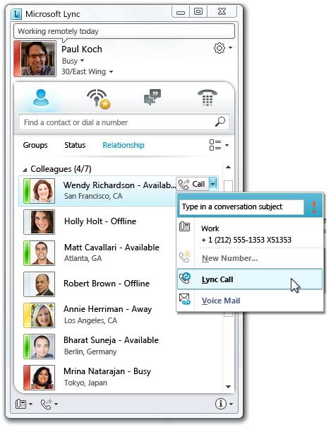 Lync 2010 Mobile Client With the Lync 2010 mobile client, Lync Server 2010 supports a range of Microsoft and third-party platforms, extending a rich communications experience to customers on their