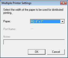 Printing labels distributed to multiple printers B. If multiple printers have been selected.