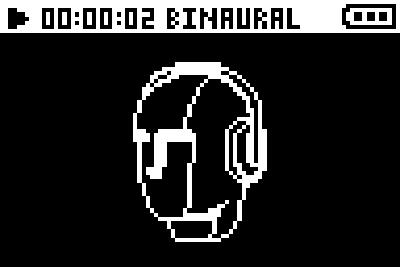 Binaural playback mode The sound can be converted to binaural and played back.