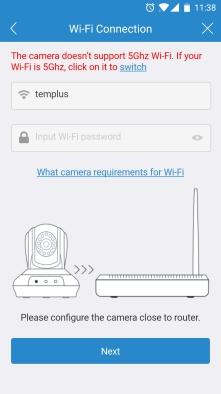 7. Then the Wi-Fi name will automatically display. Please input your Wi-Fi password and tap the Next (Figure-08).