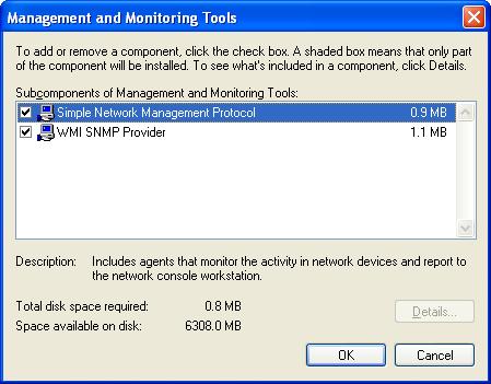 The [Management and Monitoring Tools] screen appears.