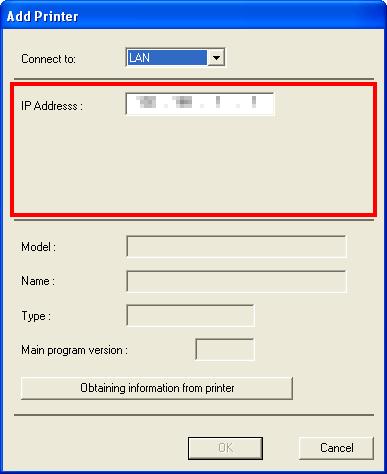 You will list a printer by clicking [Printer Search] or [Add Printer ]. When the printer is searched and added, the right figure appears.