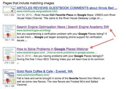 Unique Written Content + Relevant Image = Good In the example I just demonstrated, Google did not penalize this page and, in fact, it is ranking very well for a number of very competitive keyword