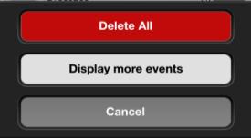 events are acknowledged. 1. Press the home page icon. 2. Delete all conversations. 3. Confirm the deletion. 4.