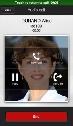 2 Cellular mode Call is presented in the native dialer (Apple constraint). 1. Answer the call. 2.