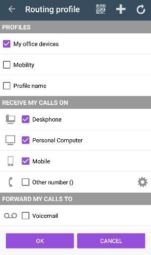 II.3.5 To delete all conversations in the wall 1- Press the Android menu button. 2- Delete all conversations. 3- Confirm the deletion. II.3.6 Status icons Application is connected and fully available.