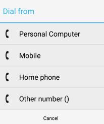 II.4.3 Make a private call If you enable the private call option in the OpenTouch Conversation configuration, you can make private calls from the application, through two different ways: Dial the