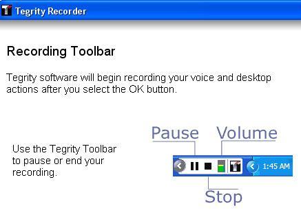Select Record a Class from the top left screen from the Login Screen or select Start Tegrity Recording from
