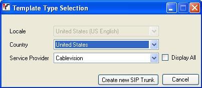 3. Verify that United States is automatically populated for Country and Cablevision is automatically populated for Service Provider