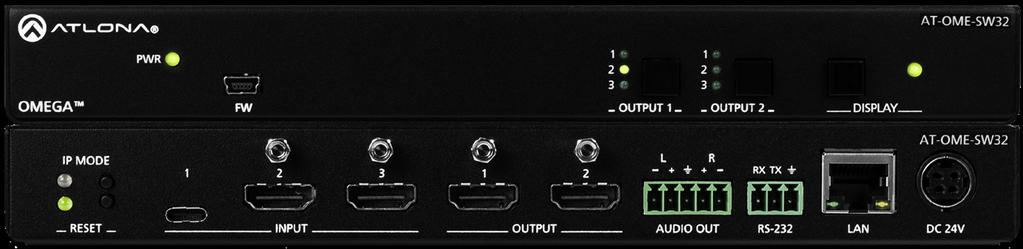 Omega 4K HDR x Matrix Switcher for HDMI and USB-C with HDMI Outputs The Atlona is a matrix switcher with HDMI and USB-C inputs, and HDMI outputs. It is HDCP.