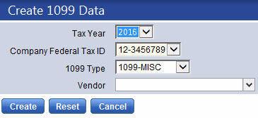 Creating 1099 Data Financial Management > Year-End Processing > Vendor 1099 Processing Select the 1099 List icon to display the 1099 List page.