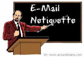 The need for a sense of netiquette arises mostly when sending or distributing e-mail, posting on Usenet groups, or chatting.